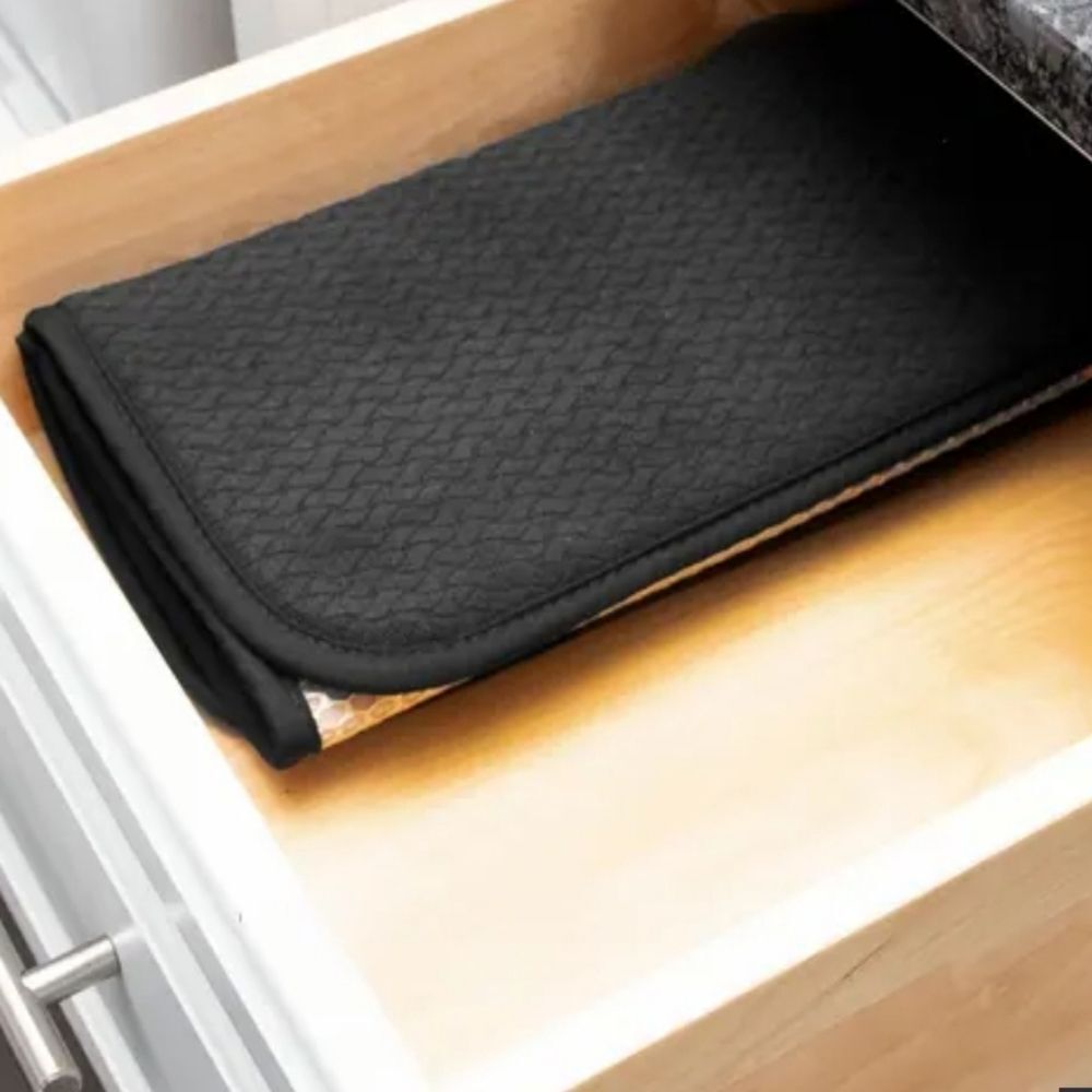 All-Clad Set Of 2 Super Absorbent‎ Quick Dry Drying Mats- Black